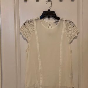 H&M Cream Lace Sleeve Blouse
